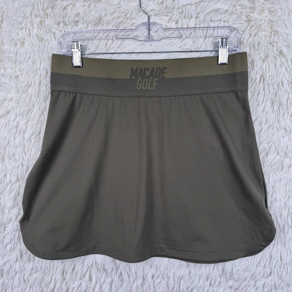 Macade Golf Women Olive Green Slim Fit Performance Skirt Size M Athleisure